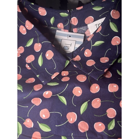 Tulip Tops - Tulip B Small  Short Sleeve ‎ maraschino-cherry Print  Novelty Vintage Inspire